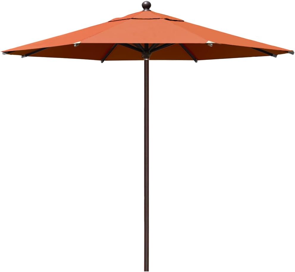 EliteShade USA 10-Year-Non-Fading 9Ft Market Umbrella Patio Umbrella Outdoor Table Umbrella with Ventilation, Heather Beige