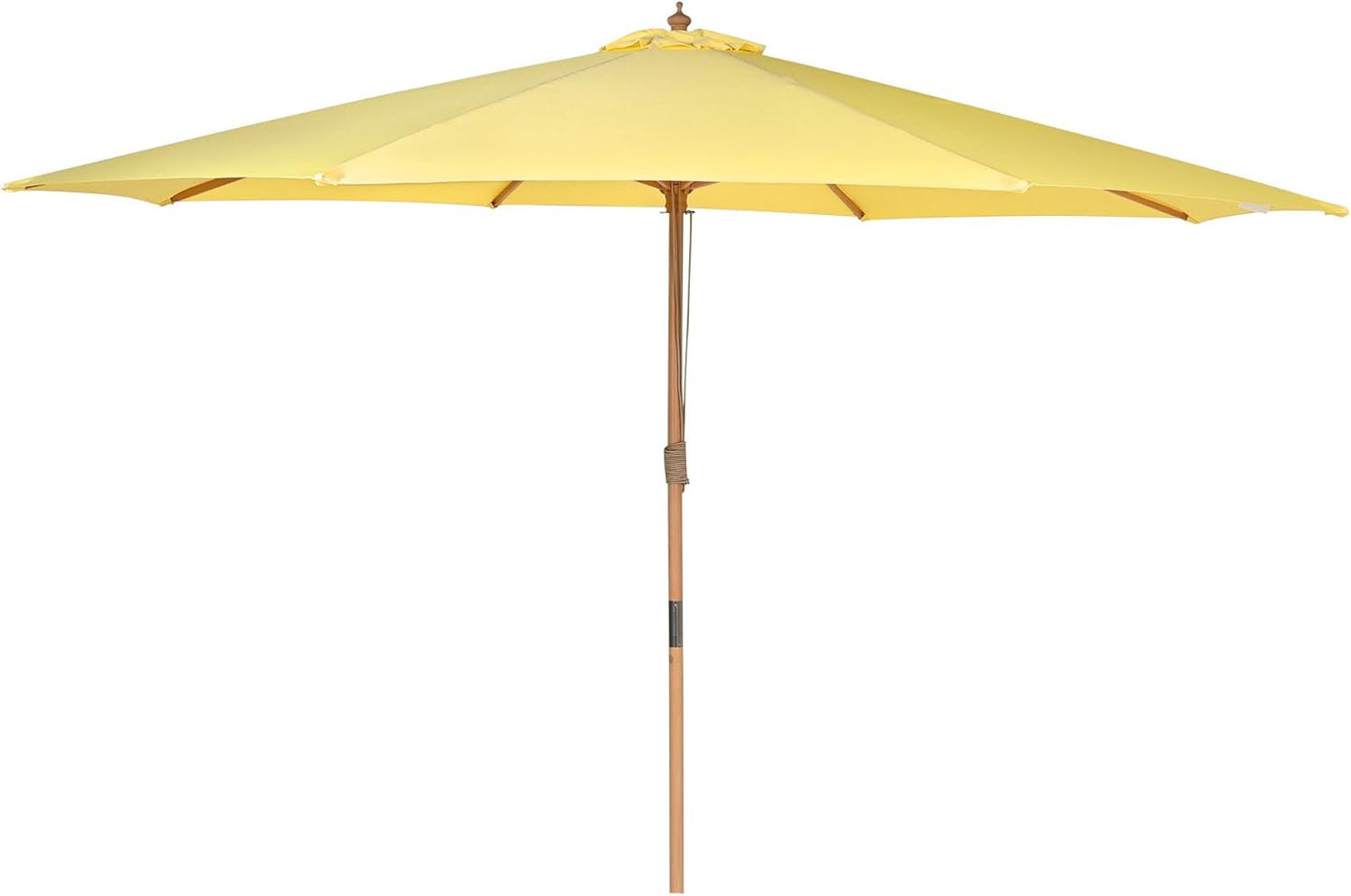 Yescom Solid Wooden Outdoor Patio Umbrella for Market Garden Yard Beach for Sand Deck Cafe Bistro Table Poolside Wedding Party Hotel Sunshade