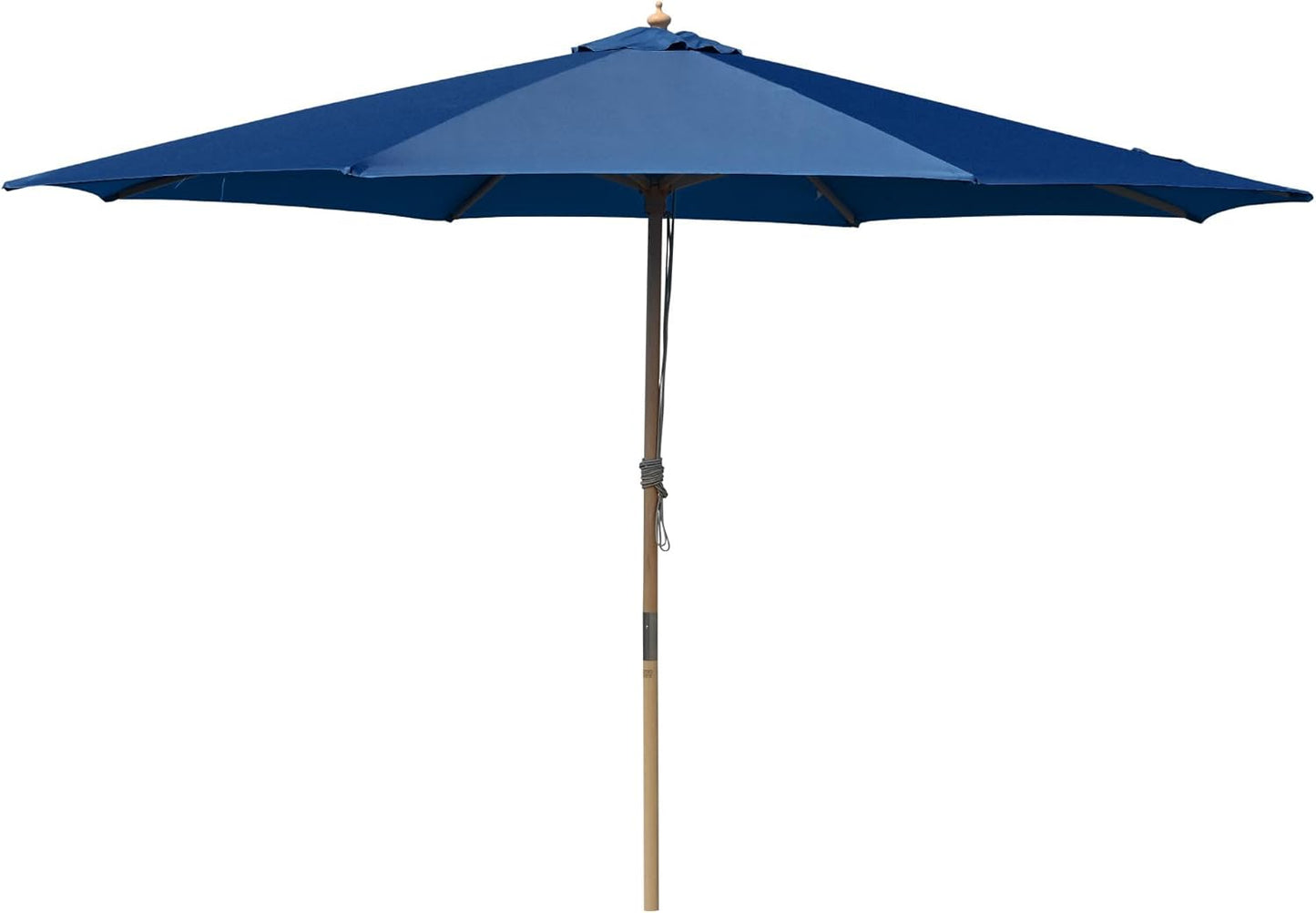 Yescom Solid Wooden Outdoor Patio Umbrella for Market Garden Yard Beach for Sand Deck Cafe Bistro Table Poolside Wedding Party Hotel Sunshade