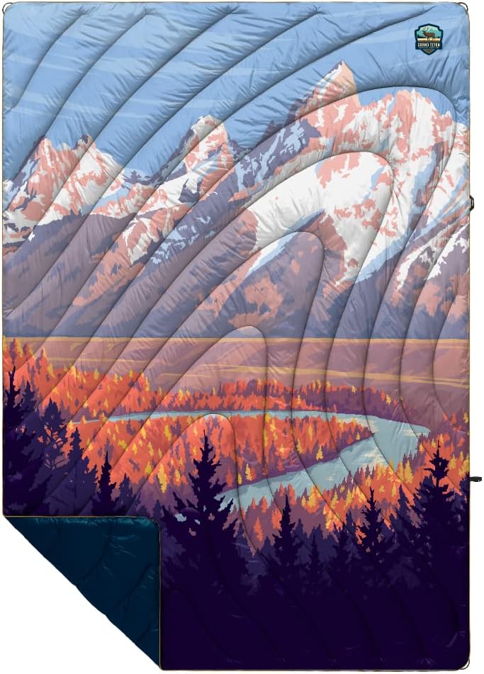Rumpl Original Puffy Yosemite National Park Blanket for Camping and Outdoors, V2, Yosemite