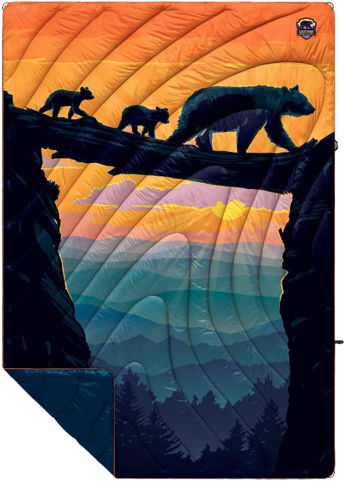 Rumpl Original Puffy Yosemite National Park Blanket for Camping and Outdoors, V2, Yosemite