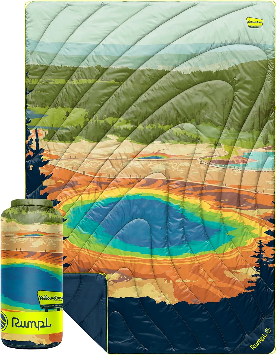 Rumpl Original Puffy Yosemite National Park Blanket for Camping and Outdoors, V2, Yosemite