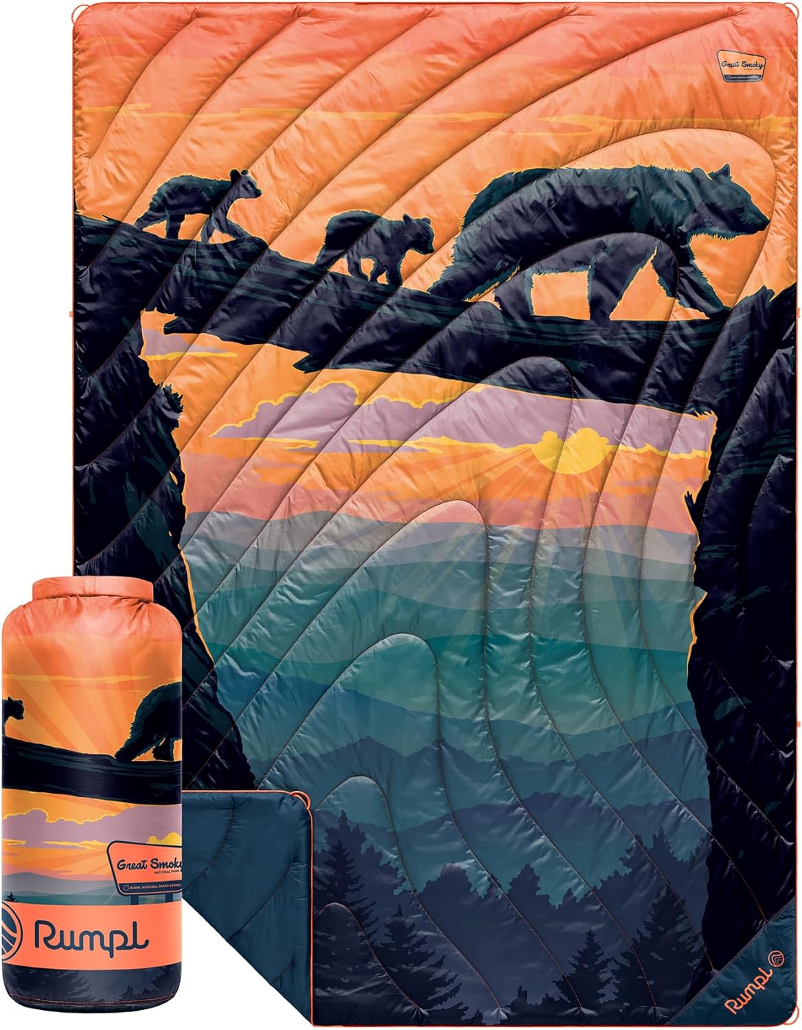 Rumpl Original Puffy Yosemite National Park Blanket for Camping and Outdoors, V2, Yosemite