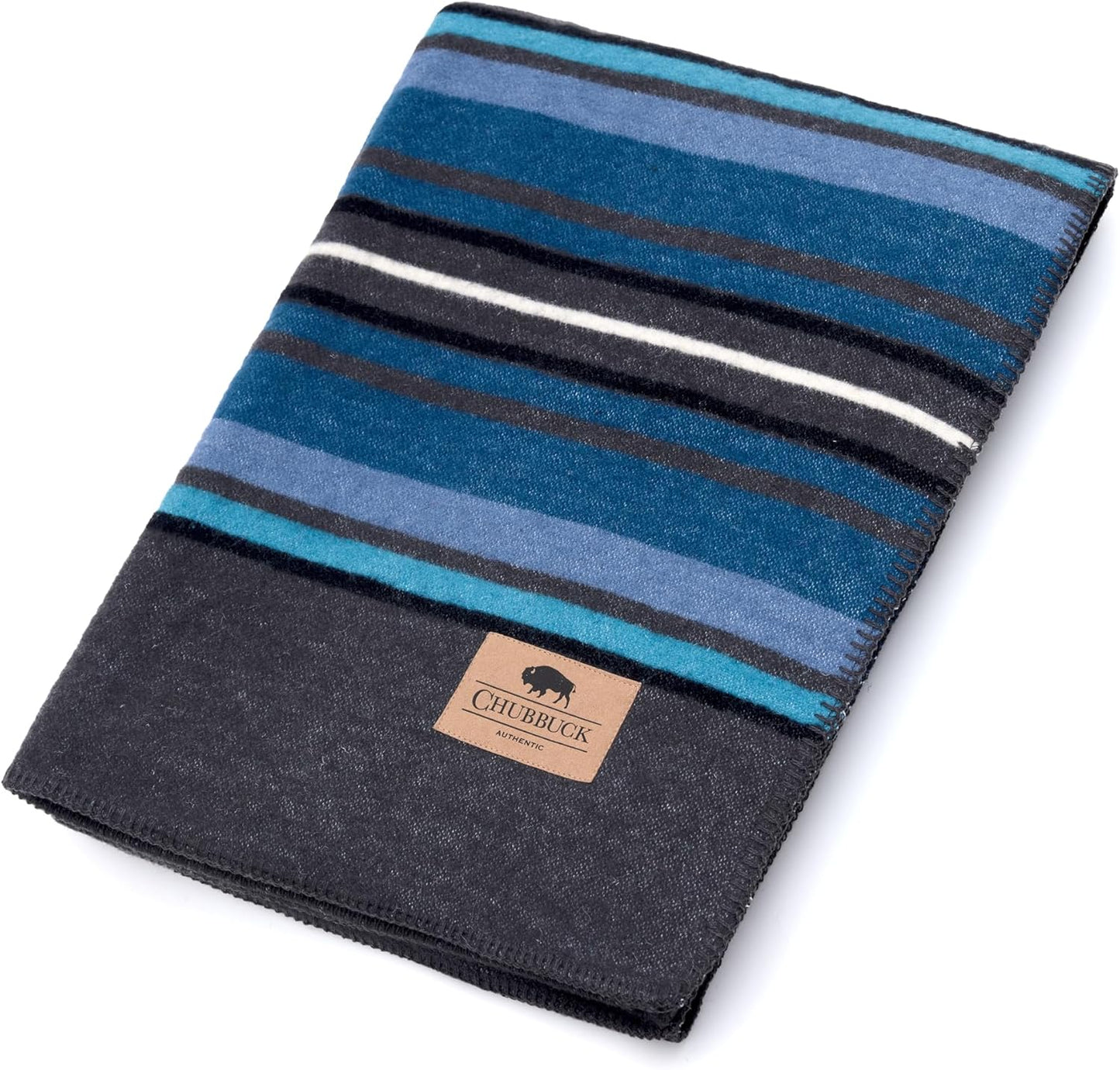 Chubbuck 100% Wool Blanket Camping (60" x 84") - Large Warm Blanket for Camping, Emergency, Outdoor Concerts and Home Use - Fire Retardant, Soft and Warm Blankets for Winter (Forest)