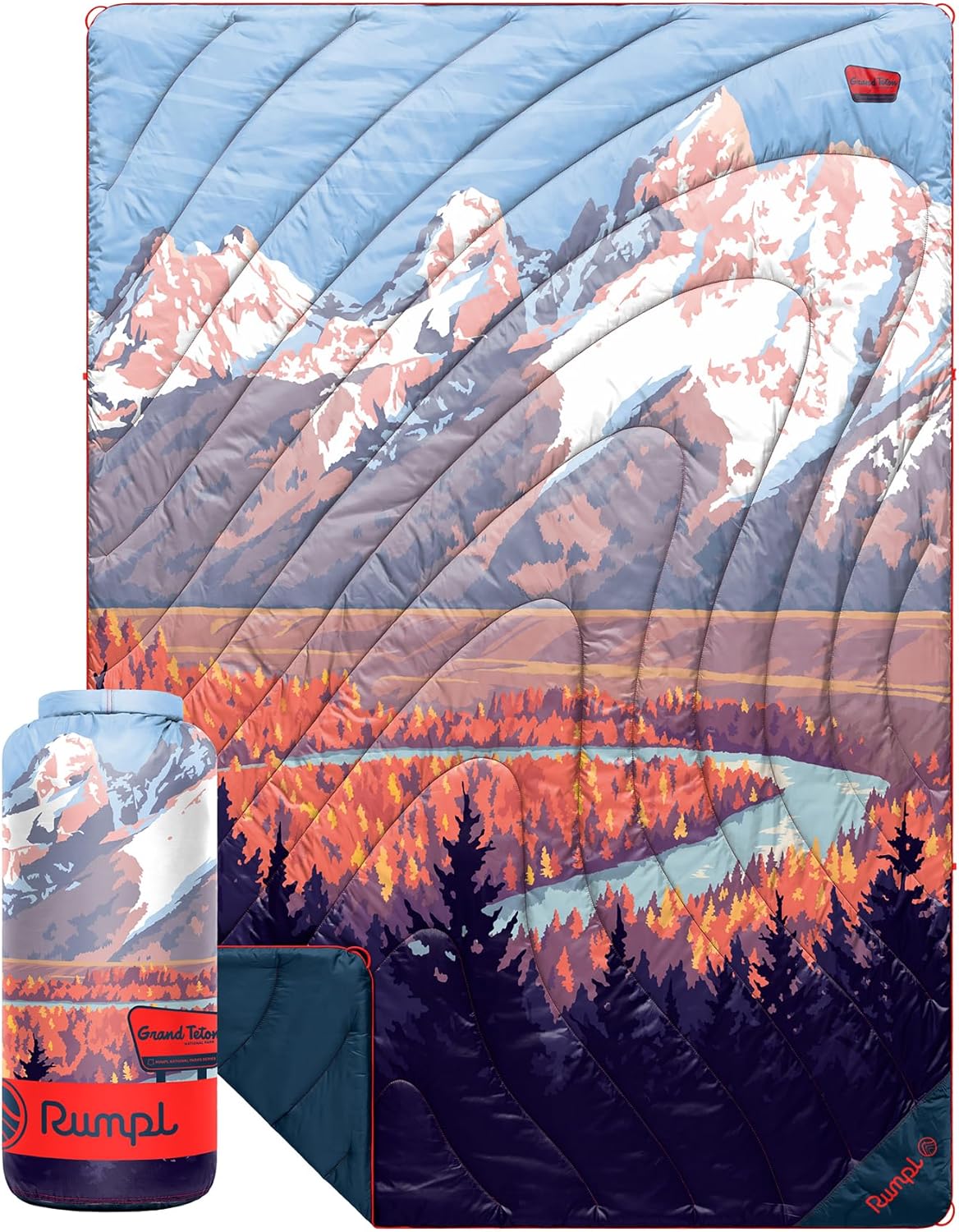 Rumpl Original Puffy Yosemite National Park Blanket for Camping and Outdoors, V2, Yosemite