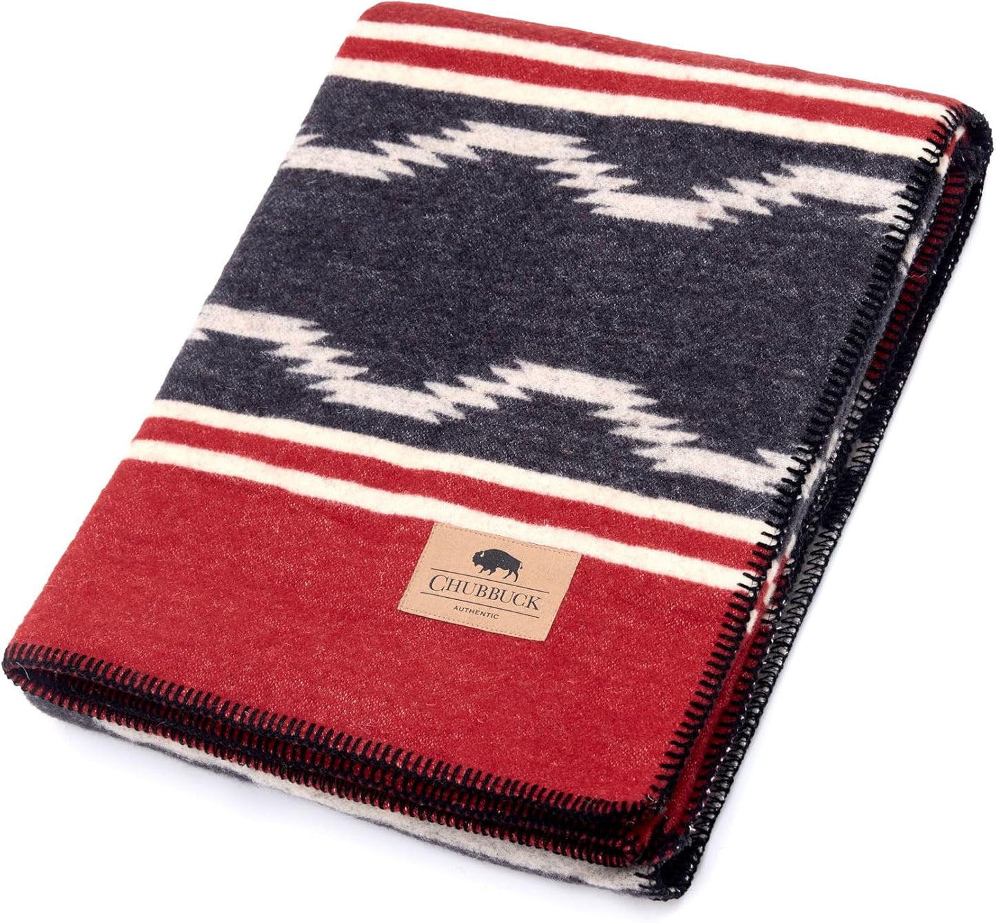 Chubbuck 100% Wool Blanket Camping (60" x 84") - Large Warm Blanket for Camping, Emergency, Outdoor Concerts and Home Use - Fire Retardant, Soft and Warm Blankets for Winter (Forest)