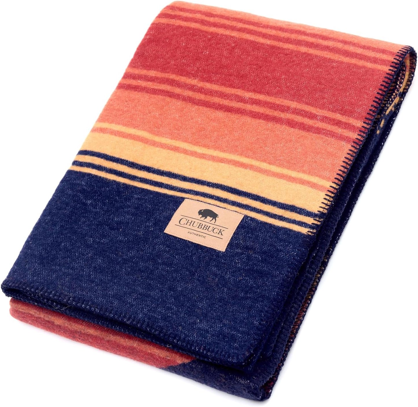 Chubbuck 100% Wool Blanket Camping (60" x 84") - Large Warm Blanket for Camping, Emergency, Outdoor Concerts and Home Use - Fire Retardant, Soft and Warm Blankets for Winter (Forest)