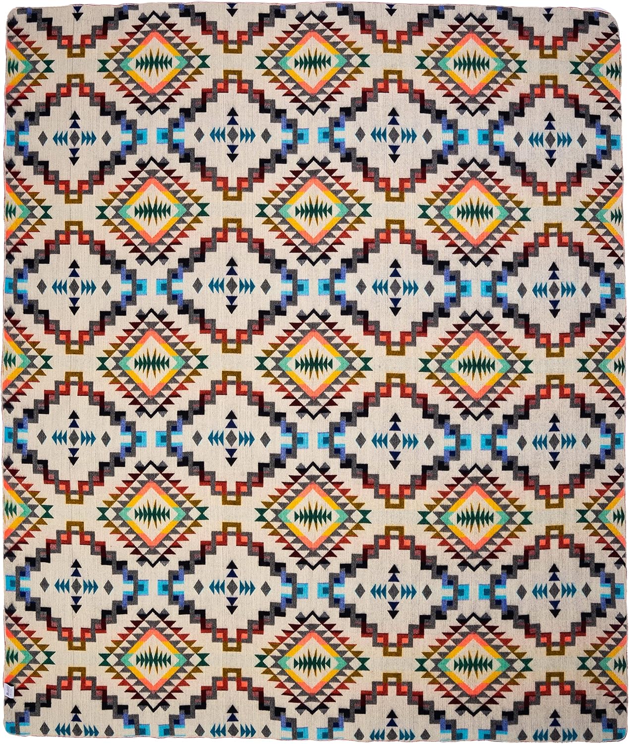 QISU Wool Blanket Throw | Large, Beautiful, Warm, Handmade in Ecuador by Local Artisans |94″ x 78″|Ultra-Soft, Hypoallergenic & Breathable (Rainbow)